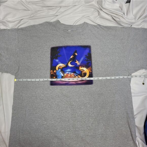 VINTAGE 90s Walt Disney World 100 years of magic Epcot hat gray T-shirt XXL - Picture 8 of 9